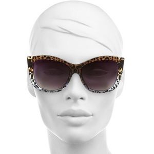NWT- Le Specs - “Hatter” Blue Cheetah Sunglasses